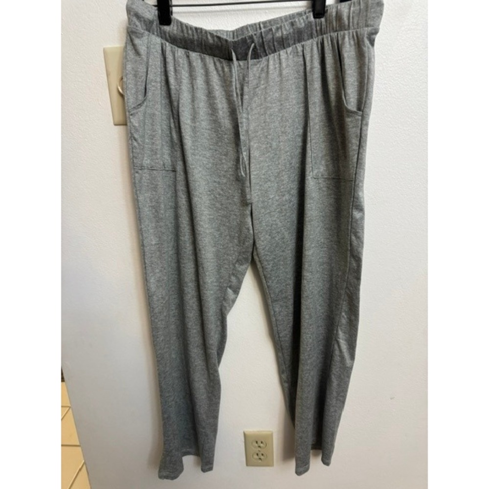 Lucky Brand Womens Heather Gray Lounge Jogger Pants Elastic Waist Pockets LG (E)